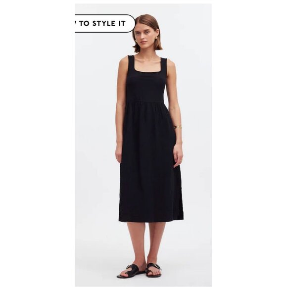 Madewell Dresses & Skirts - Madewell $98 Knit Tank Midi Dress in Black Size M NK516
